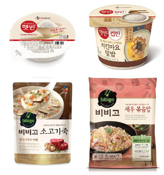 쌀가공 간편식 제품들 <CJ제일제당 제공>